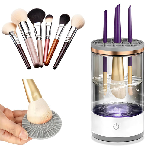 Electric Makeup Brush Cleaner – Automatic Makeup Brush Cleaning Machine for Deep Cleaning & Quick Drying