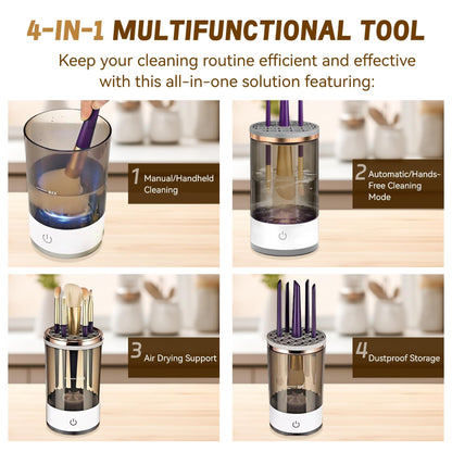Electric Makeup Brush Cleaner – Automatic Makeup Brush Cleaning Machine for Deep Cleaning & Quick Drying