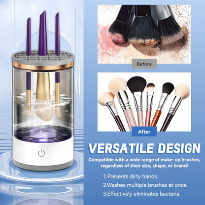 Electric Makeup Brush Cleaner – Automatic Makeup Brush Cleaning Machine for Deep Cleaning & Quick Drying