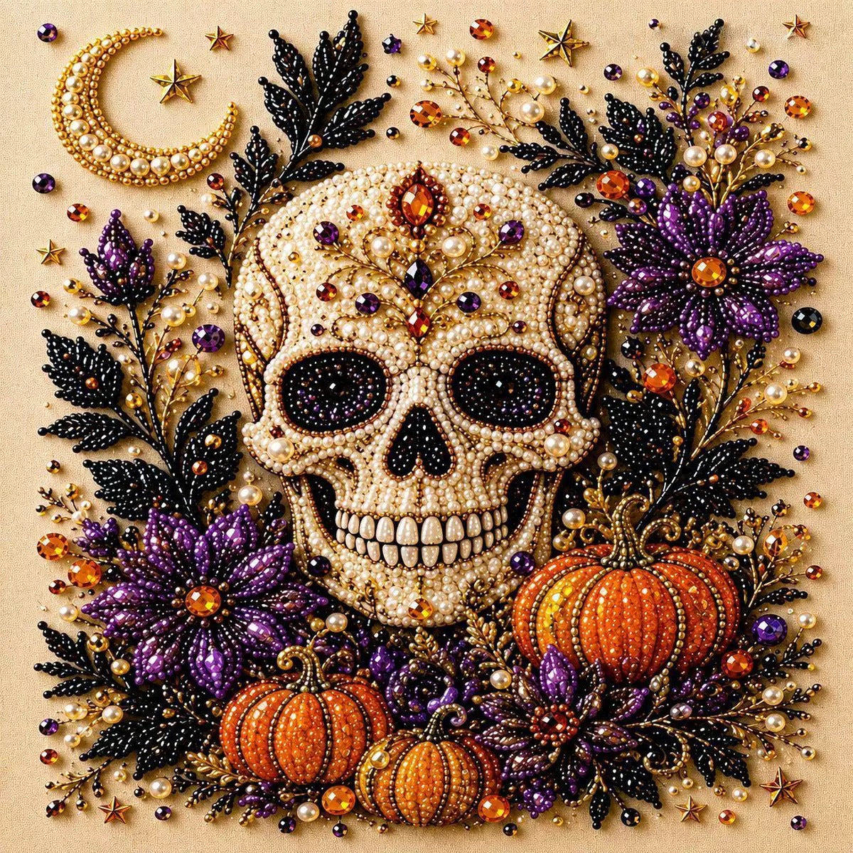👻Halloween Pearl Art DIY Kit | Spooky‑Cute 3D Pearl Mosaic Painting