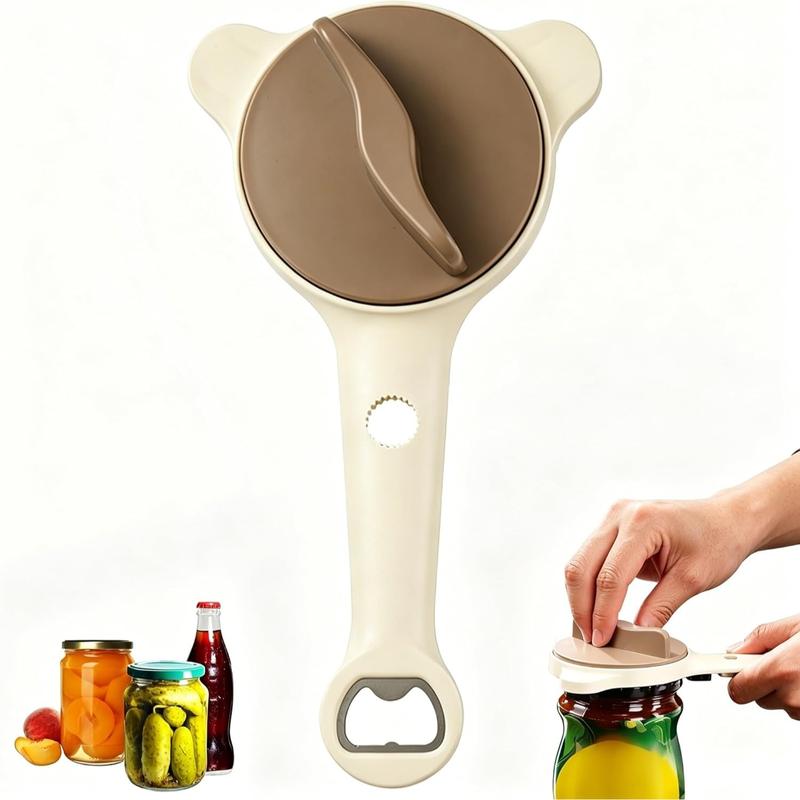 4-in-1 bottle opener,Effortless Adjustable Lid Gripper