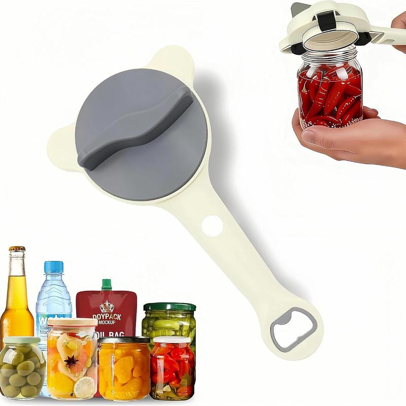 4-in-1 bottle opener,Effortless Adjustable Lid Gripper